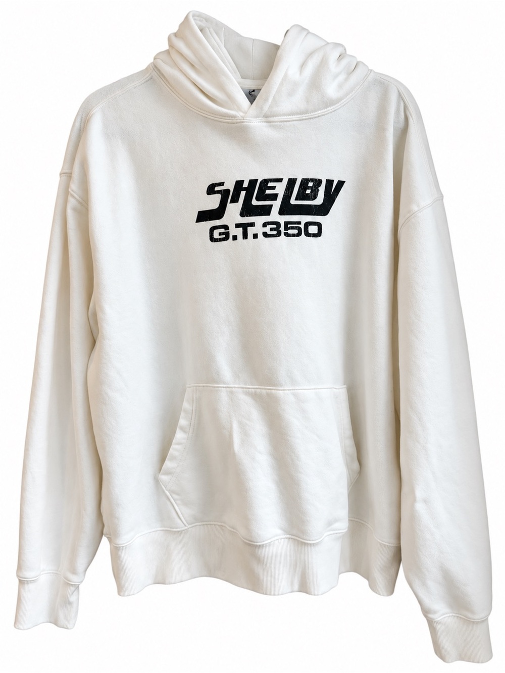 Shelby GT350 Mustang Graphic Hoodie Cream White XL